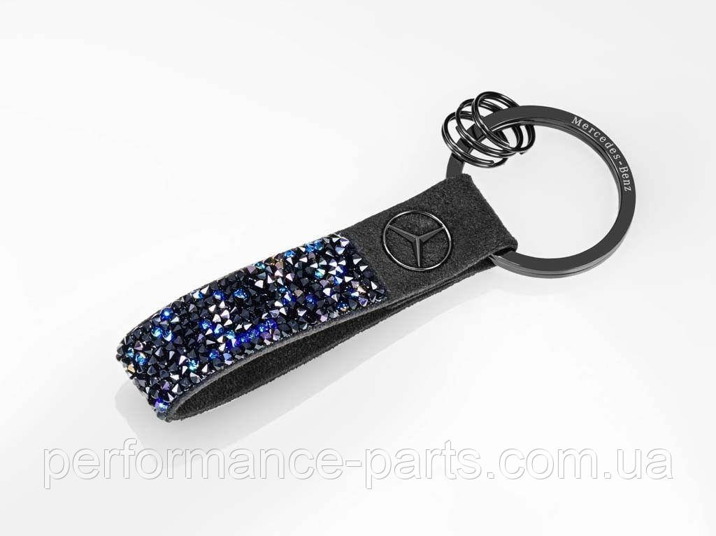 Брелок Mercedes-Benz Key Ring, Milano, Black Edition, Black / Blue, Swarovski, артикул B66953571