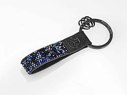 Брелок Mercedes-Benz Key Ring, Milano, Black Edition, Black / Blue, Swarovski, артикул B66953571