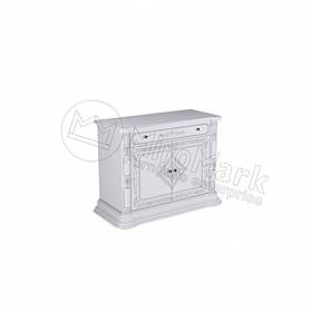 Комод 2Д1Ш у вітальню Чикаго Білий Глянець Міромарк