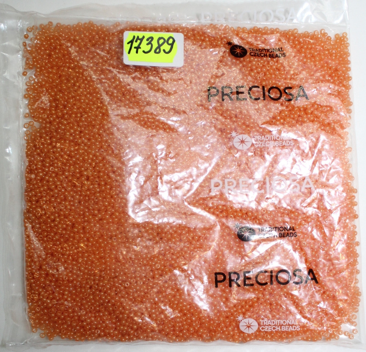 Бісер 10/0, No17389 жовтогарячий, перловий (пач.50 грамів), фото 1