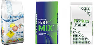 Добрива TERRAFLEX, PREMIUM FOLIAR і FERTIMIX