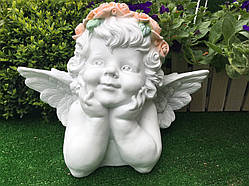 Садова фігура ангел бюст (висота 31 см )