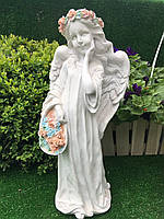 Садова фігура ангел с корзиною (висота 43 см )