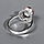 Кільце зі срібла з персиковими перлами, Ø 9 мм, 1069КЦЖ, фото 3