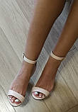 Viva літо! жіночі стильні босоніжки каблук 10 см шкіра чорні замшеві туфлі Viva-стиль!, фото 3