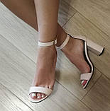 Viva літо! жіночі стильні босоніжки каблук 10 см шкіра чорні замшеві туфлі Viva-стиль!, фото 4