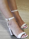Viva літо! жіночі стильні босоніжки каблук 10 см шкіра чорні замшеві туфлі Viva-стиль!, фото 5