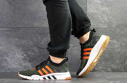 Кросівки чоловічі Adidas Equipment adv 91/18,зелені з помаранчевим, фото 2