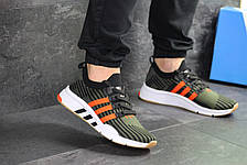 Кросівки чоловічі Adidas Equipment adv 91/18,зелені з помаранчевим, фото 3