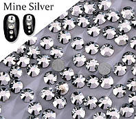 Стразы клеевые Premium Silver SS16 Non-hot Fix 100 шт. Стразы холодной фиксации