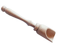 Ложка-ковш для специй средняя (длинная ручка) 13 см (Деревянные вилки, ложки)