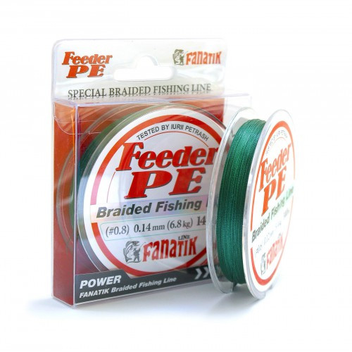 Шнур Fanatik Feeder PE X4 140м Green #0.8/0.14 мм 6.8 кг