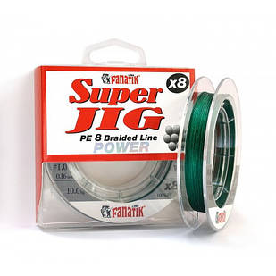 Шнур Fanatik Super Jig PE X8 100м Green #1.0/0.16 мм 10.0 кг