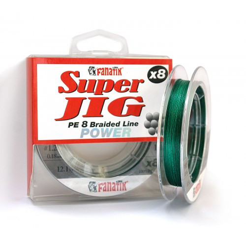 Шнур Fanatik Super Jig PE X8 100м Green #1.2/0.18 мм 12.1 кг