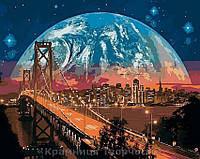 Картина по номерам Brushme 40х50 Луна над Сан-Франциско (GX8312)