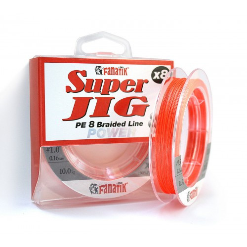 Шнур Fanatik Super Jig PE X8 120м Orange #1.0/0.16 мм 10.0 кг