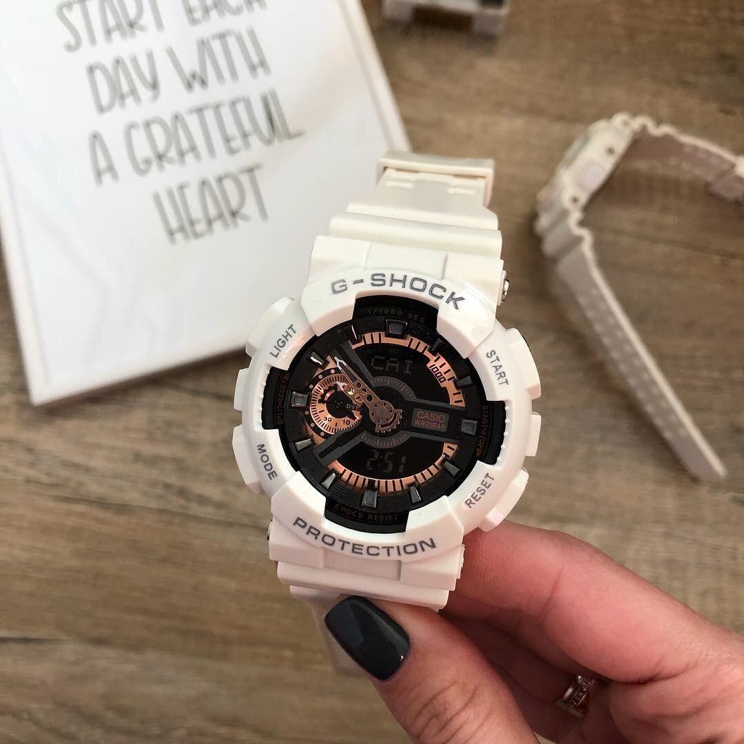 Чоловічі жіночі спортивні годинник Casio G-Shock GA-100 касіо джі шок білі
