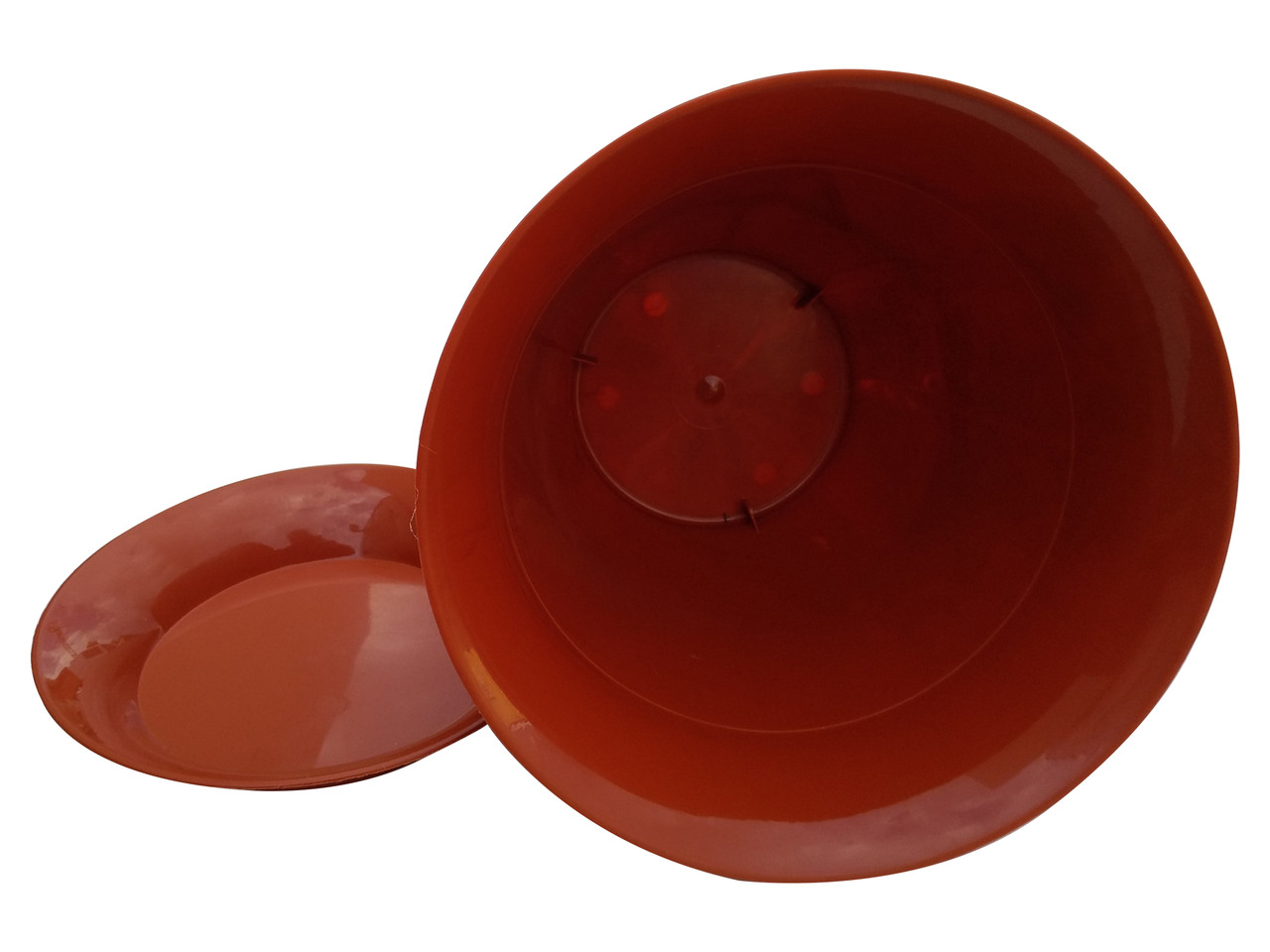 Горшок для цветов пластиковый «Молдавия» с подставкой 4 литра коричневый "ЧП КВВ" - фото 2 - id-p967740637