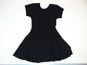 Купальник для гімнастики та хореографії з коротким рукавом і спідницею