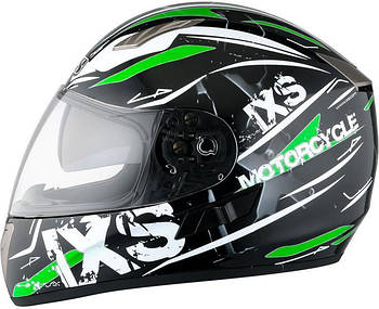 Мотошолом, шолом  IXS 1000 Strike (Black White Green) XL  Уцінка!!!