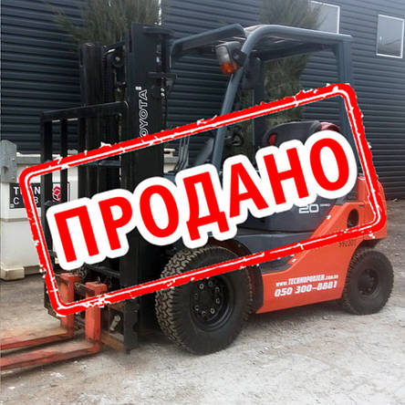 Газ-Бензиновий навантажувач Вилочний 2 тонни Toyota 02-8FG20 б/у, фото 2