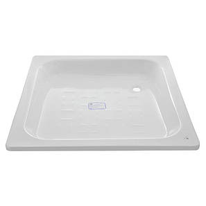 Душовий піддон сталевий (квадратний) 90*90*14,5 см BLB, фото 1