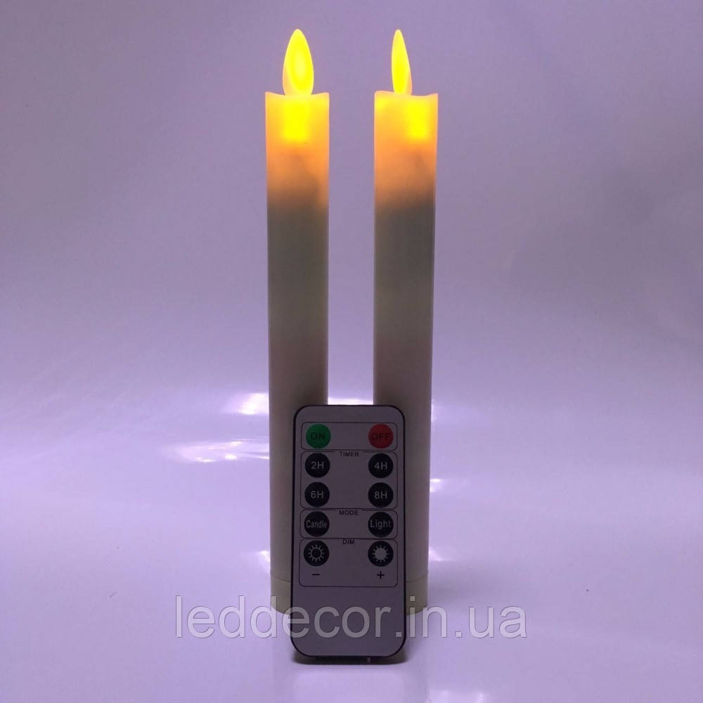Світлодіодні свічки з імітацією полум'я тонкі Dancing Flame 210 набір
