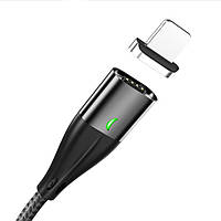 Магнітний USB DATA кабель Lightning iPhone TOPK Magnetic Black