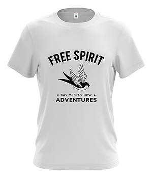 Крута футболка чоловіча з друком "Free spirit", фото 2