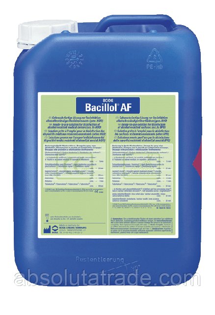 Бациол АФ, (Bacillol Af) 5 л. — швидка дезінфекція виробів медичного призначення
