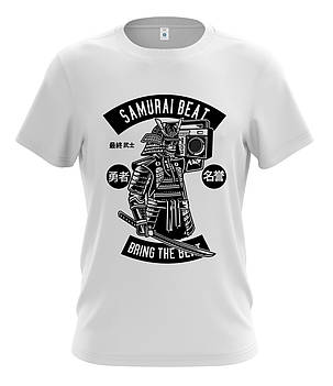 Футболка чоловіча біла "Samurai beat", фото 2