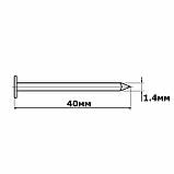 Цвях будівельний 1,4х40мм (250гр.), фото 2