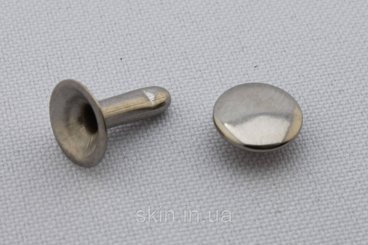 Хольнитен односторонній, діаметр - 9 мм, ніжка - 12 мм, колір - нікель, в упаковці - 100 шт, артикул СК 5217