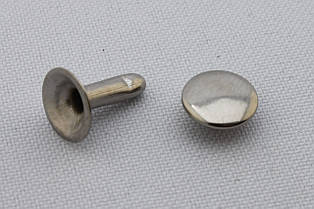 Хольнитен односторонній, діаметр - 9 мм, ніжка - 12 мм, колір - нікель, в упаковці - 100 шт, артикул СК 5217