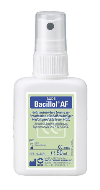 Бациол АФ, (Bacillol Af) 50 мл. — швидкі дезінфекції виробів медичного призначення