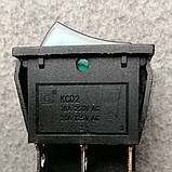 Кнопка подвійний перемикач з підсвічуванням 6 pin 15A 220V, фото 5