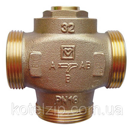 Триходовий термосмесітельний клапан до котла HERZ Teplomix DN32 1 1/2" 55C з відключається байпасом 1776614, фото 1