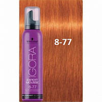 Oттeнoчный мycc Schwarzkopf IGORA Expert Mousse 8-77 Cвeтлo-pycый Мeдный Экcтpa 100 мл