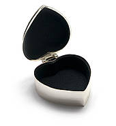 Скринька для прикрас "Сердечко" (8х7,5х3,5 см) "Срібло", фото 2