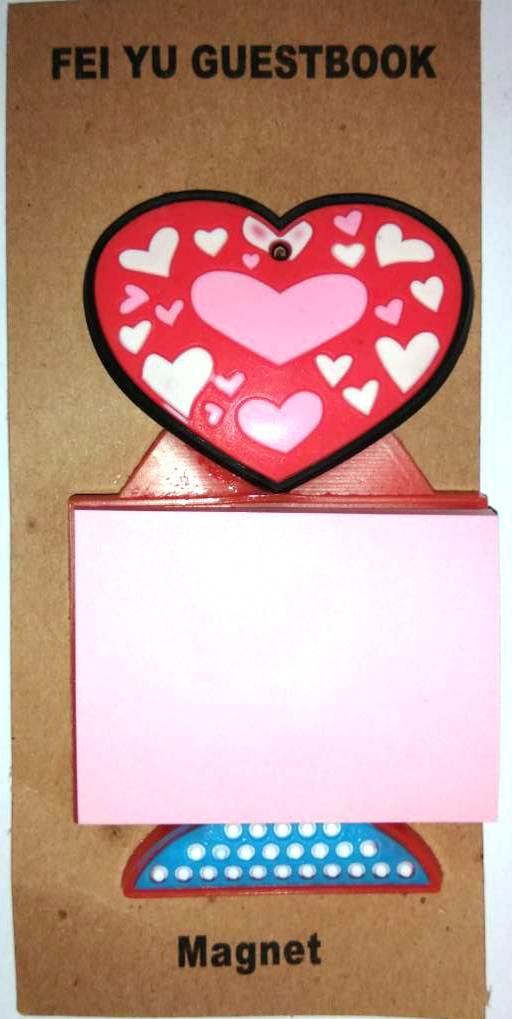 Магніт на холодильник сердечко зі стікером(9х5 см), фото 1