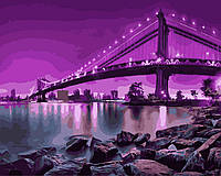 Раскраска по цифрам Ночной мост (BK-GX21135) 40 х 50 см (Без коробки)