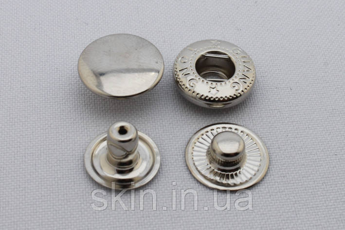 Кнопка альфа, діаметр - 15 мм, колір - нікель, в упаковці - 20 шт, артикул СК 5017, фото 2