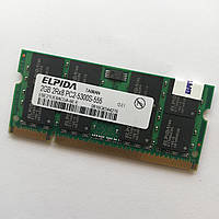 Оперативная память для ноутбука Elpida SODIMM DDR2 2Gb 667MHz 5300 CL5 (EBE21UE8ACUA-6E-E) Б/У