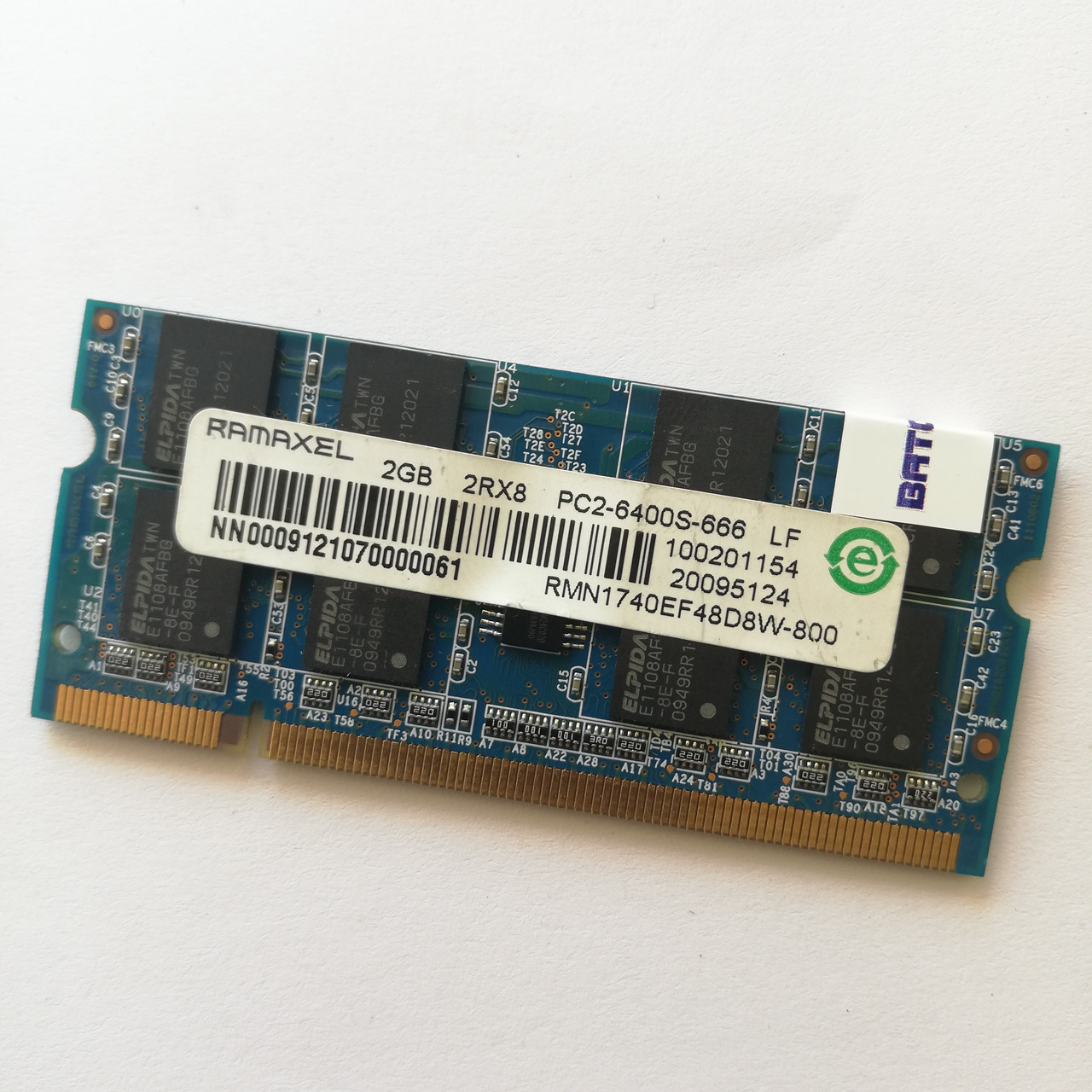 Оперативна пам'ять для ноутбука SODIMM DDR2 2GB 800MHz 6400s Б/В MIX, фото 1