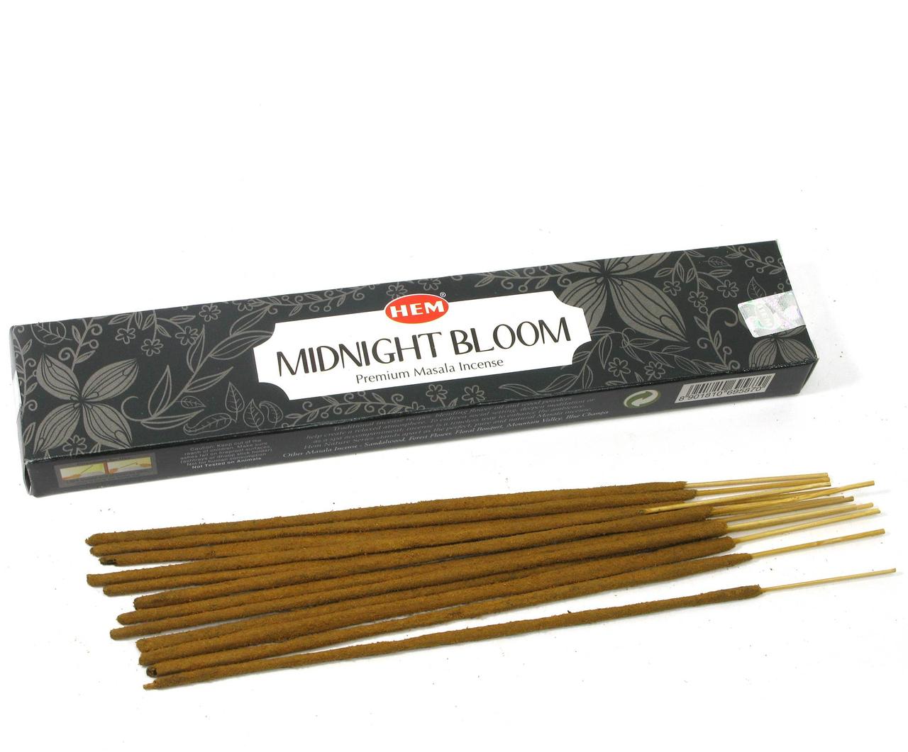 Пильцеви пахощі Midnight Bloom 15 Gms Полуночний цвіт Hem Індія, фото 1