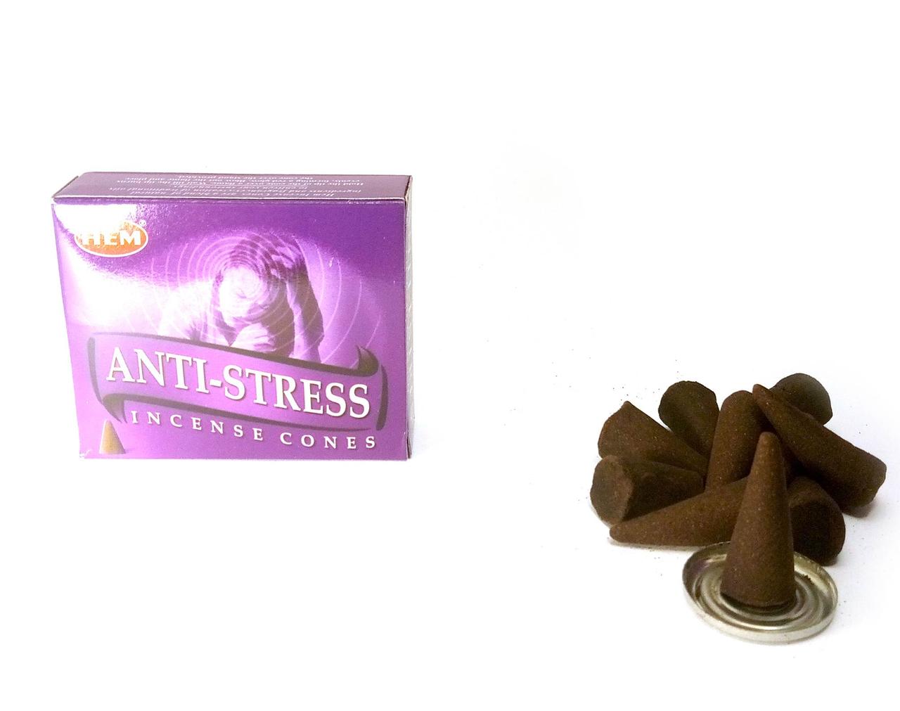 Пахощі Anti Stress "Проти Стресу" Hem конусні Індія, фото 1