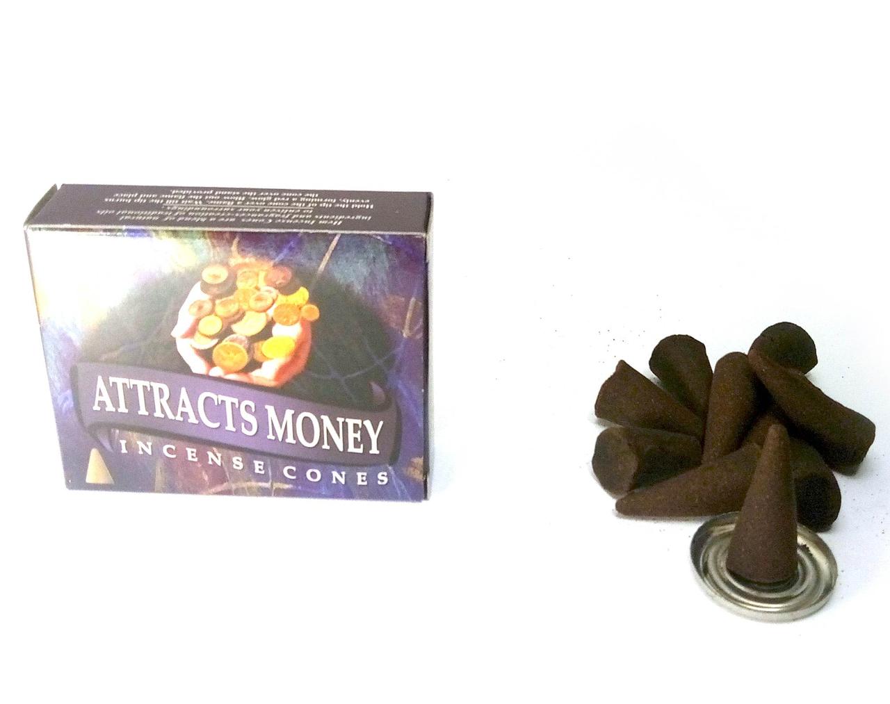 Пахощі Attracts Money "Залучення Грошей" Hem конусні Індія, фото 1