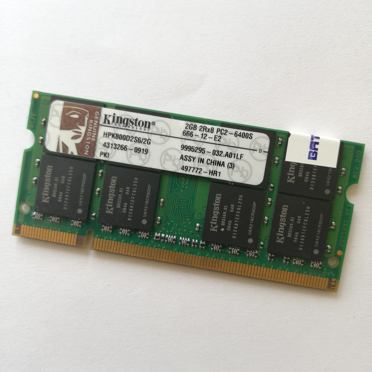 Оперативна пам'ять для ноутбука Kingston SODIMM DDR2 2Gb 800MHz 6400s CL6 Б/В MIX