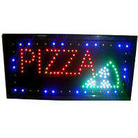 Рекламная светодиодная LED вывеска "Пицца" 48 Х 25 см для использования внутри помещения и на улице