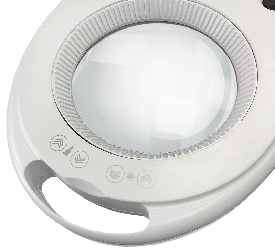 Лампа-лупа 6027К-Н LED з регулюванням яскравості, холодний/теплий світло, 1-12W